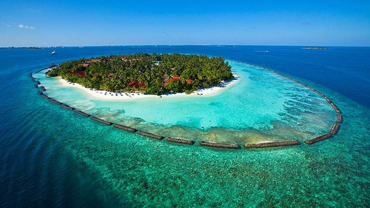 Kurumba resort Maldives aerial view