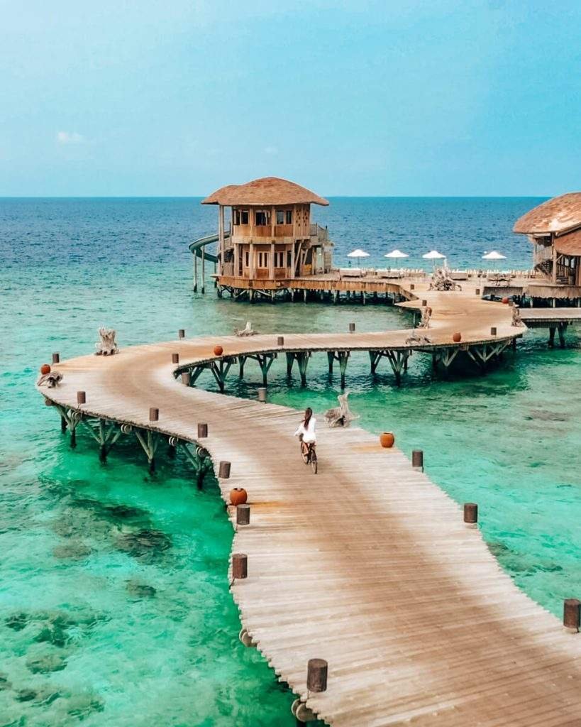 Soneva Fushi overwater jetty maldives