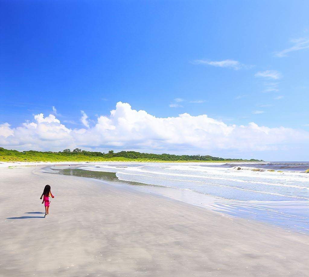 Private Kiawah Island South Carolina beach in USA