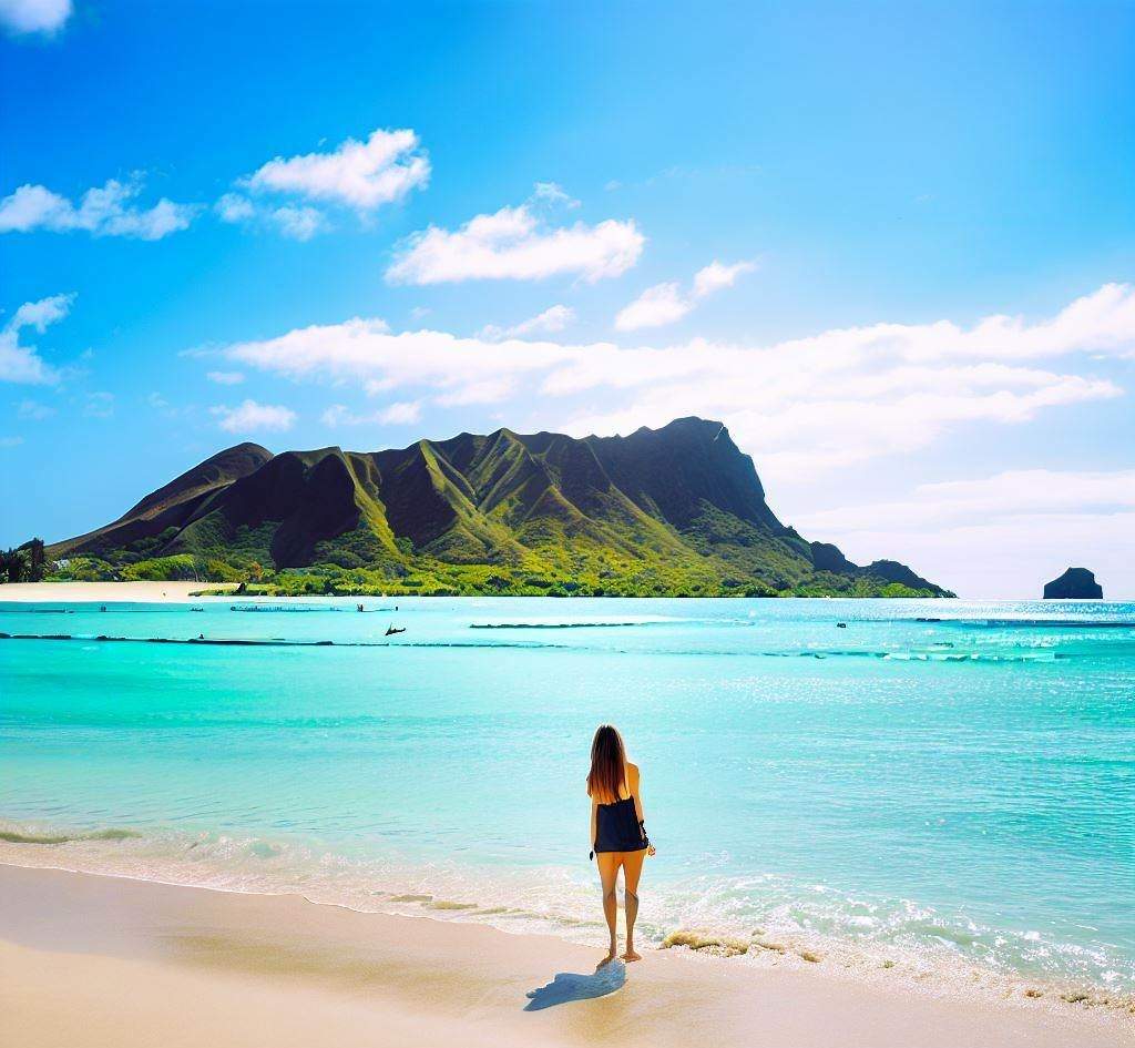 Private Lanikai Beach Oahu Hawaii in the US