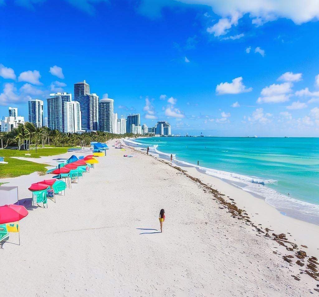 Public South Beach Miami Florida in the USA