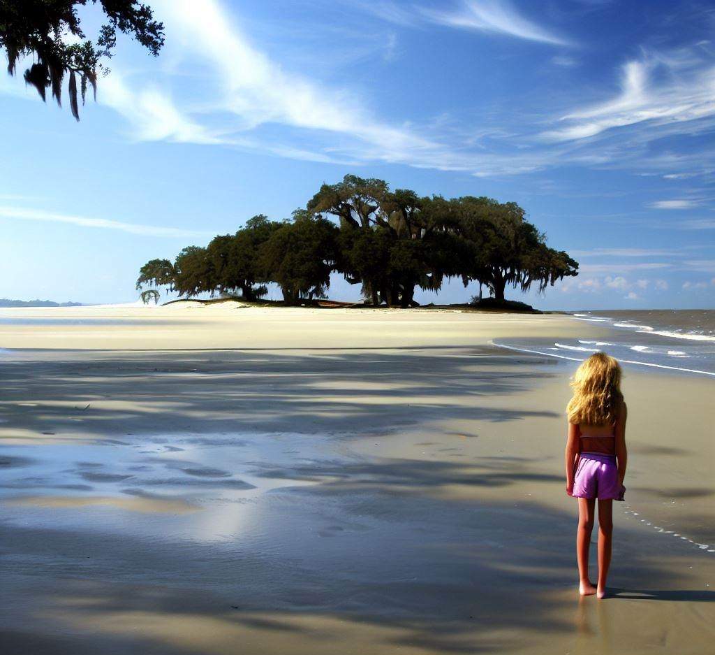 Private cumberland island georgia beach in the US