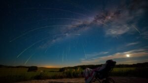 Night Sky of Geminid Meteor Shower 2024