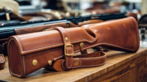 Brown Leather Shotgun Case