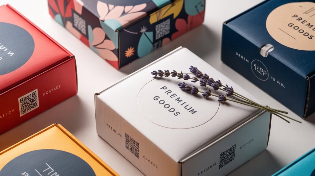 Vibrant custom packaging boxes for products