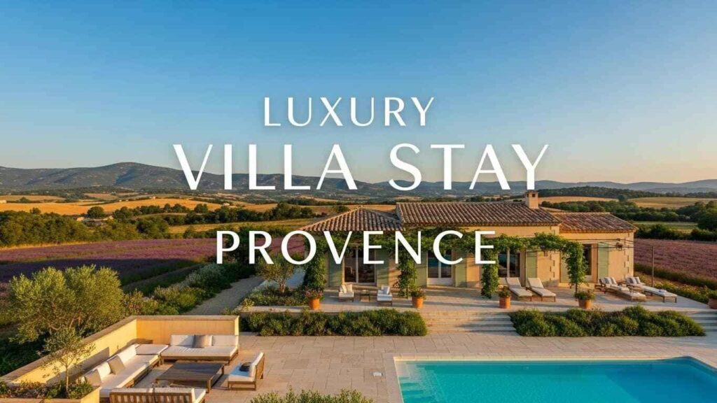 Luxury villa in Provence with private pool, terraces, and lavender fields for a relaxing holiday