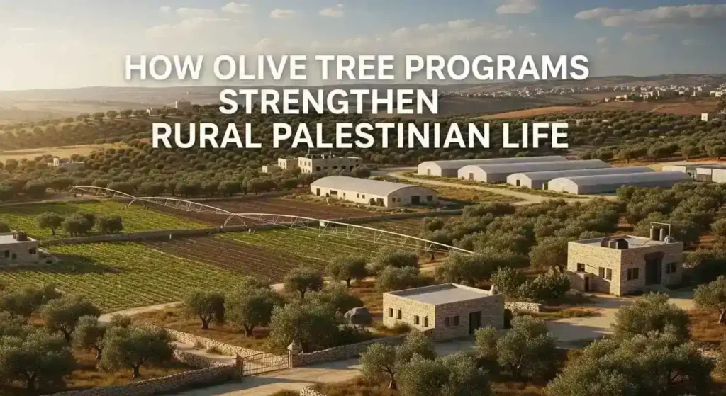 Olive groves supporting rural life in Palestine through agriculture and community development programs